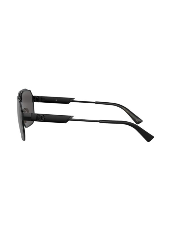 Dolce & Gabbana Eyewear logo-plaque steel sunglasses - Image 3