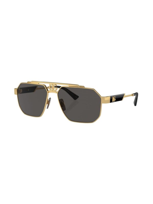 Dolce & Gabbana Eyewear logo-plaque steel sunglasses - Image 2
