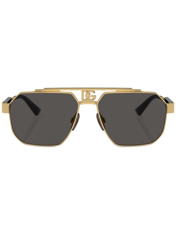 Dolce & Gabbana Eyewear logo-plaque steel sunglasses