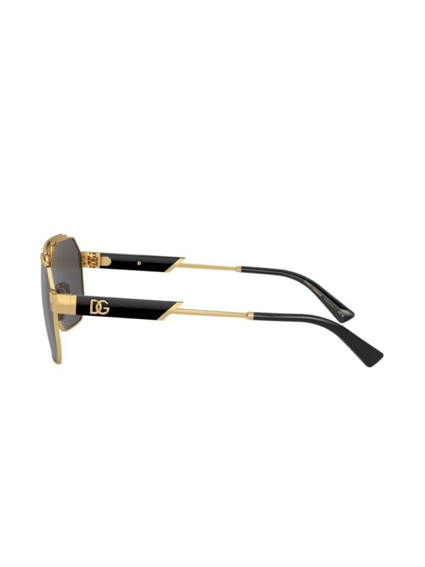 Dolce & Gabbana Eyewear logo-plaque steel sunglasses - Image 3