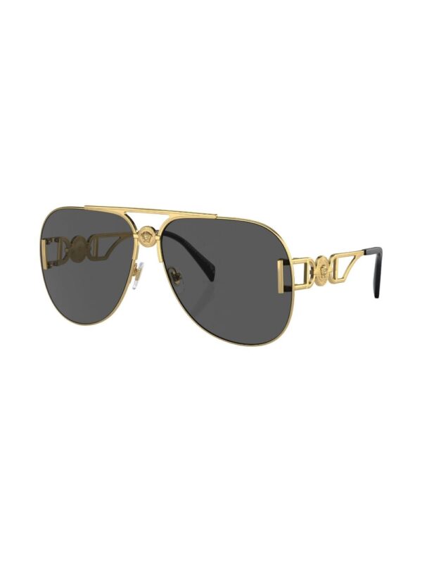 Versace Eyewear logo-plaque pilot-frame sunglasses - Image 2