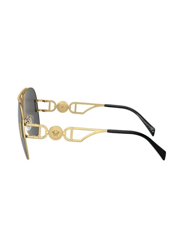 Versace Eyewear logo-plaque pilot-frame sunglasses - Image 3