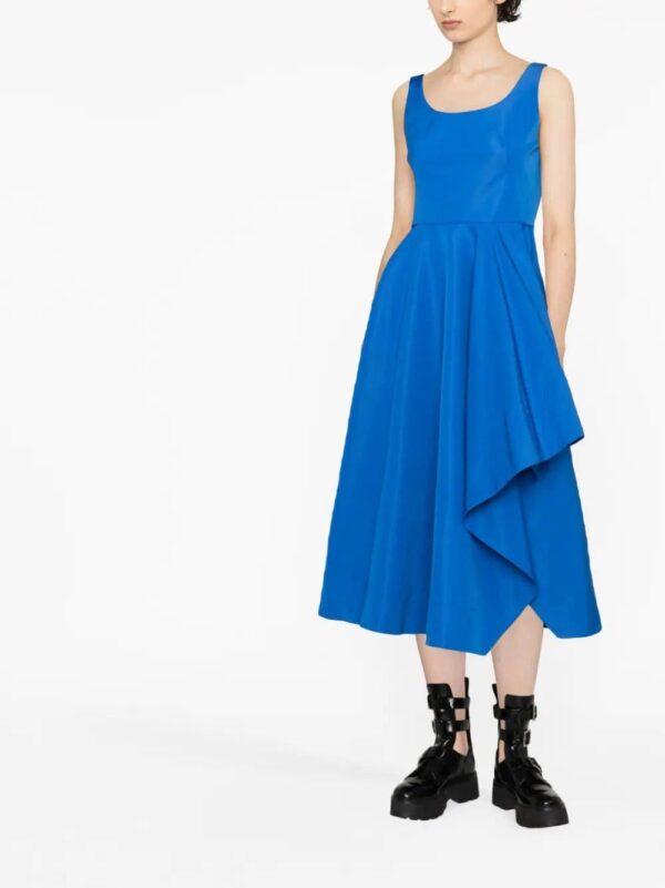 Alexander McQueen  asymmetric draped midi dress - Image 2