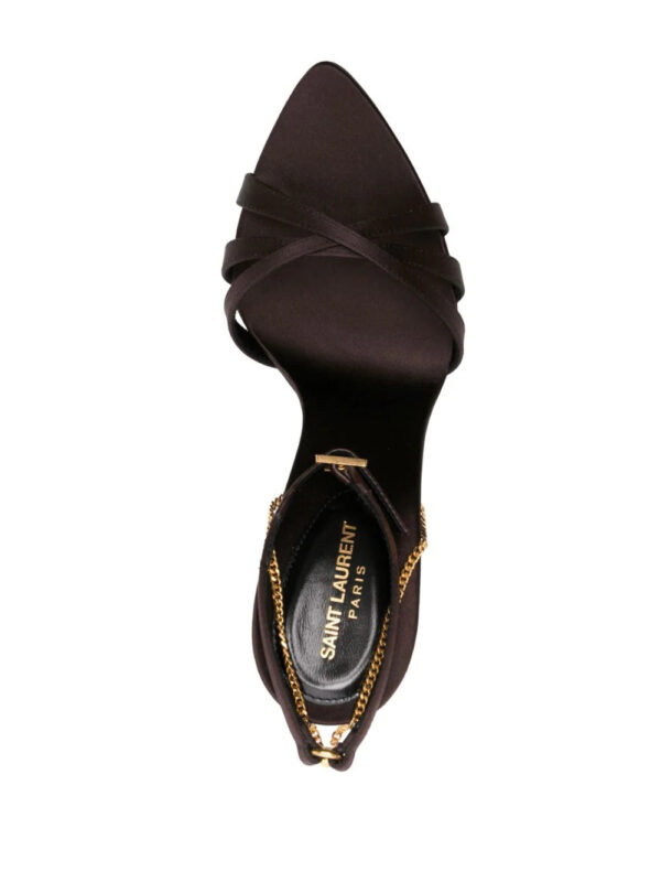 Saint Laurent  Melody 115mm satin sandals - Image 4