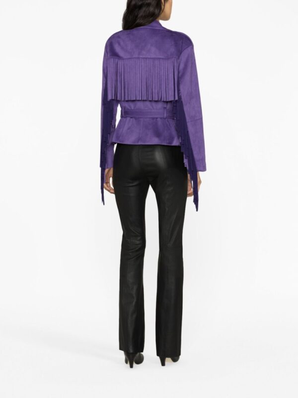 Philipp Plein  fringed studded faux-leather biker jacket - Image 2