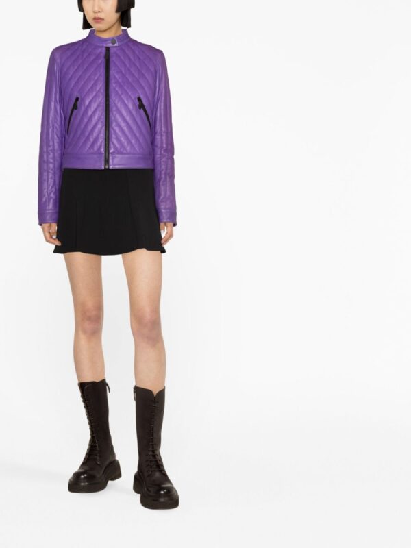 Philipp Plein  matelassé leather biker jacket - Image 2