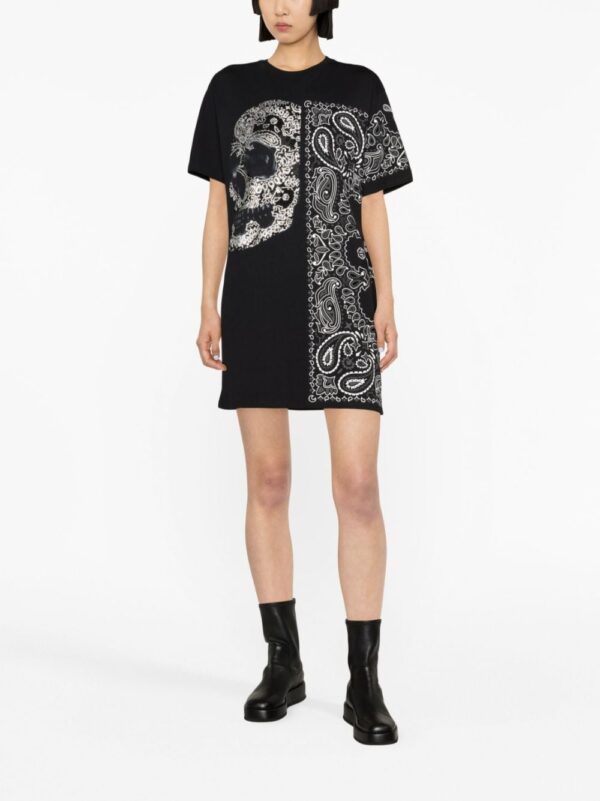 Philipp Plein paisley-skull T-shirt dress - Image 4