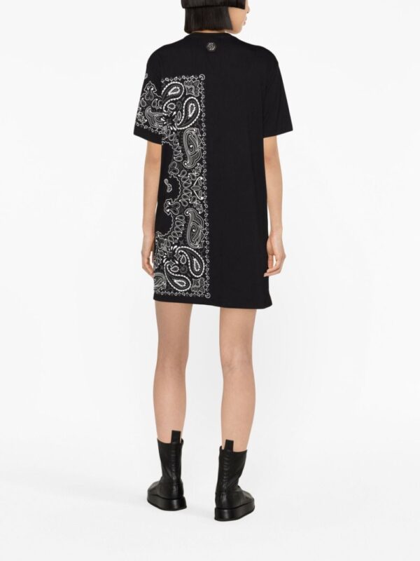 Philipp Plein paisley-skull T-shirt dress - Image 3