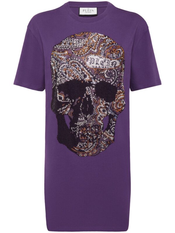 Philipp Plein logo-print cotton minidress