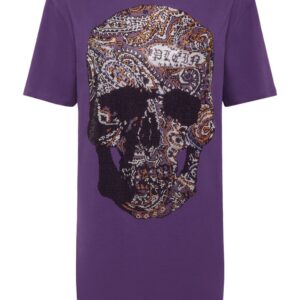 Philipp Plein logo-patch cotton minidress
