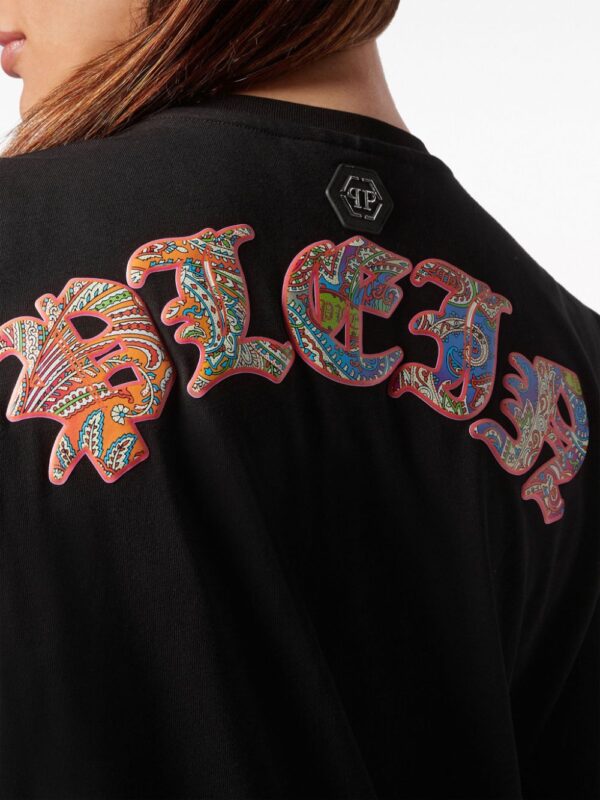 Philipp Plein logo-print cotton minidress - Image 2
