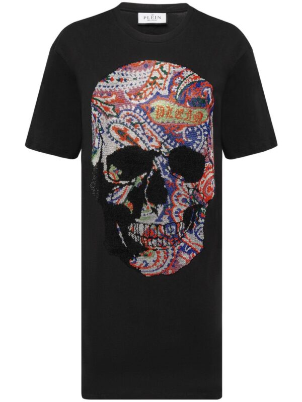 Philipp Plein logo-print cotton minidress