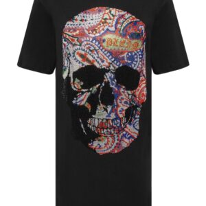Philipp Plein logo-patch cotton minidress