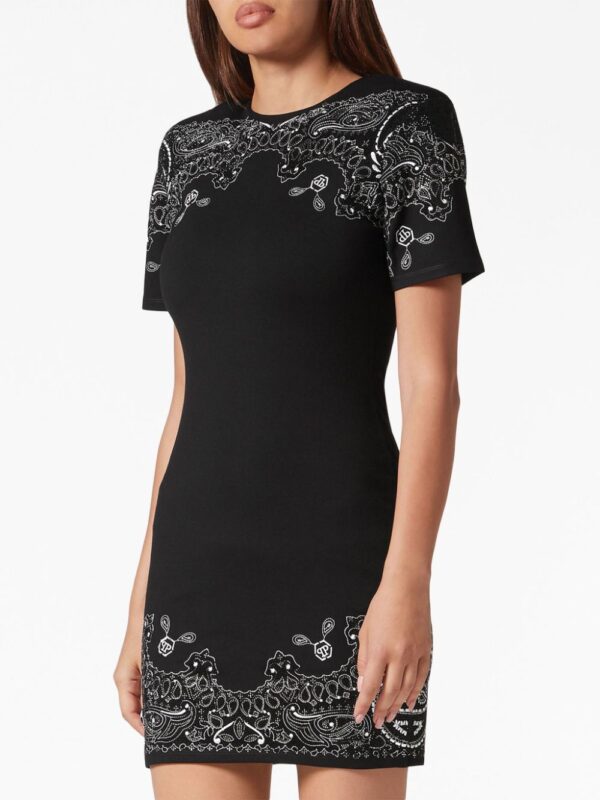 Philipp Plein paisley-print crew-neck minidress - Image 3