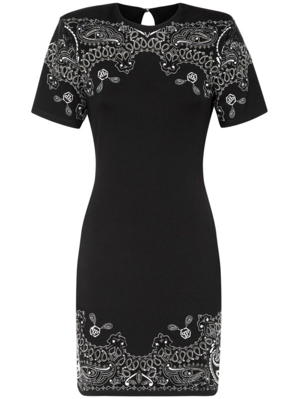 Philipp Plein paisley-print crew-neck minidress
