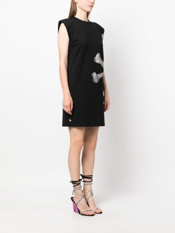 Philipp Plein skull-print sleeveless minidress - Image 3