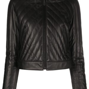 Philipp Plein  matelassé leather jacket