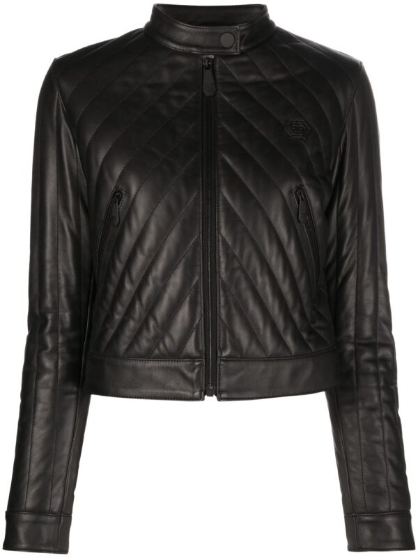 Philipp Plein  matelassé leather jacket