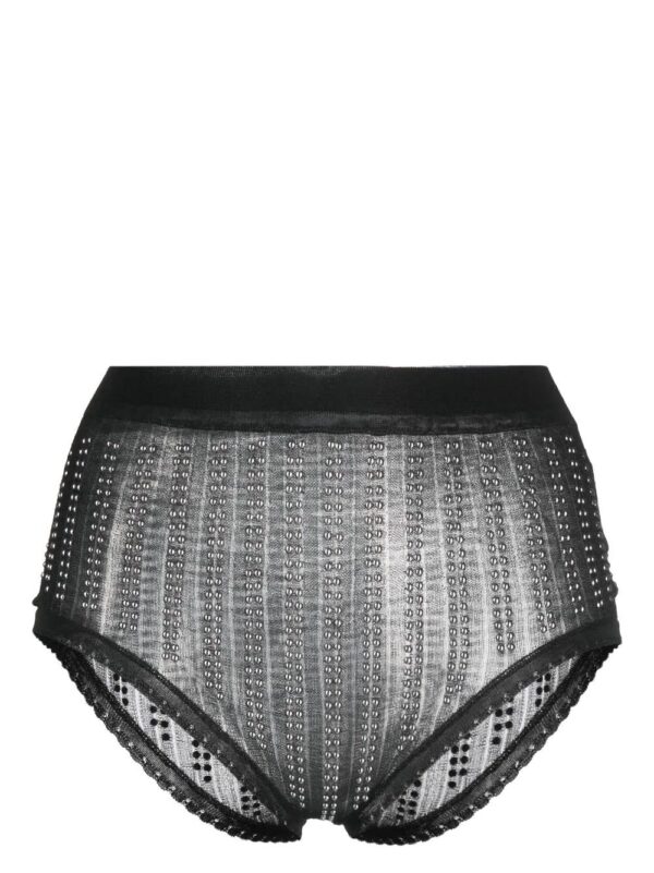 Rabanne  bead-embellished high waist briefs