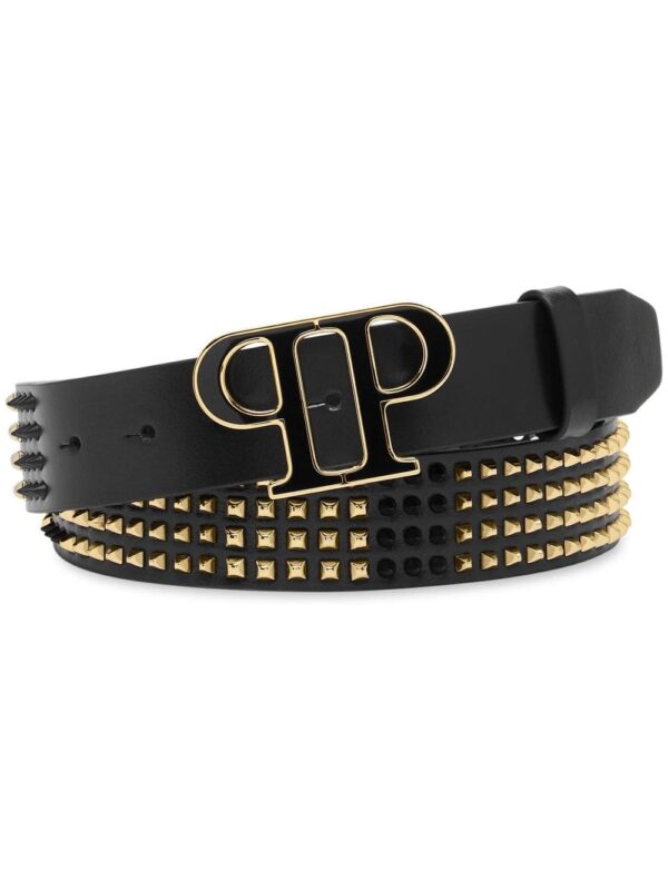 Louis Vuitton stud-embelllished leather belt