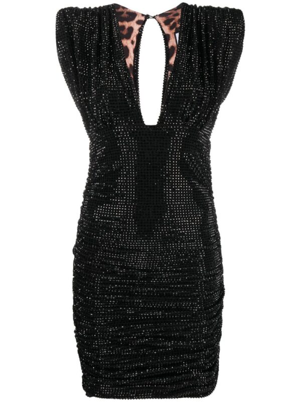 Philipp Plein crystal-embellished mini dress - Image 3