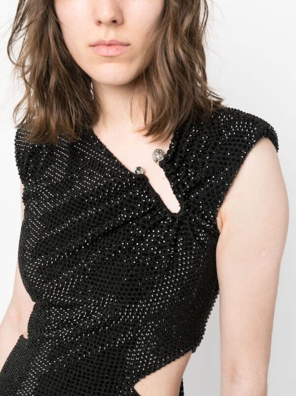 Philipp Plein crystal-embellished mini dress - Image 5