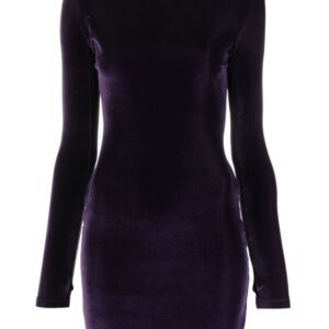 Philipp Plein  fitted velour mini dress