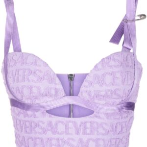 Versace  Allover-jacquard bustier top