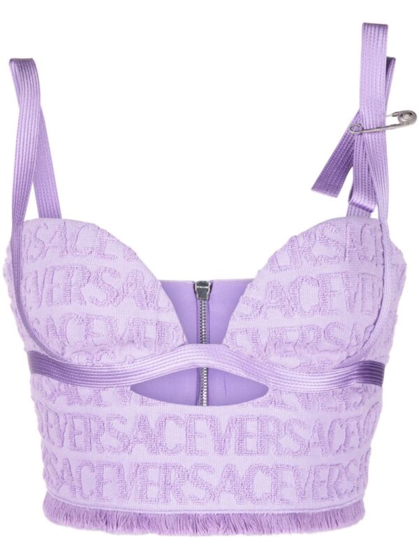 Versace  Allover-jacquard bustier top