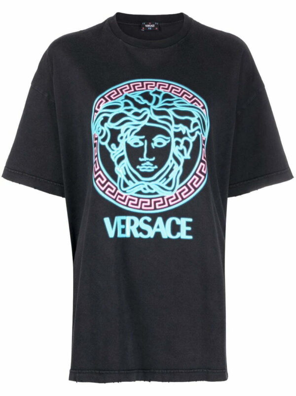 Versace  Medusa-appliqué cotton T-shirt