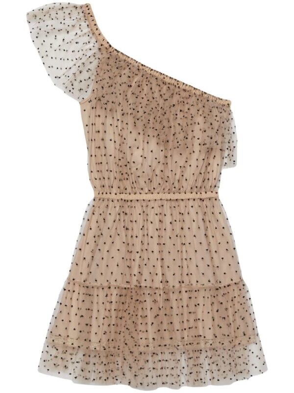 Gucci  polka-dot one-shoulder minidress