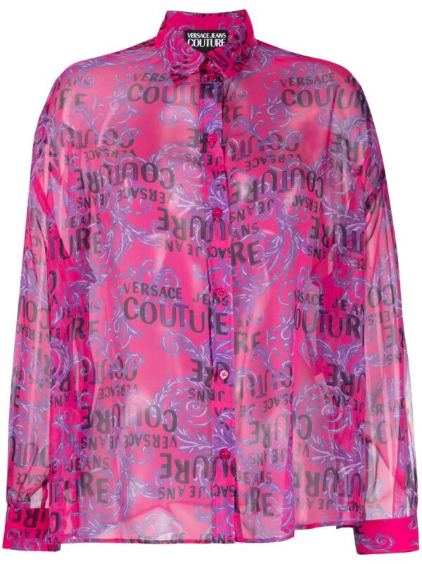 Versace Jeans Couture  logo-print long-sleeve shirt