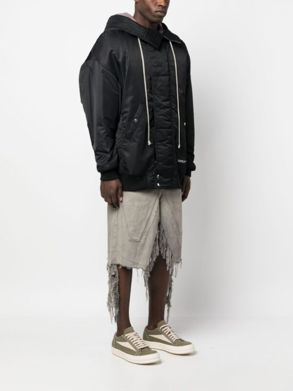 Rick Owens DRKSHDW  logo-patch hooded jacket - Image 3