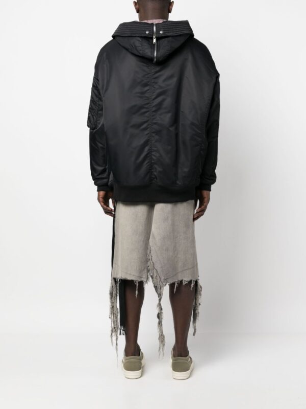 Rick Owens DRKSHDW  logo-patch hooded jacket - Image 4