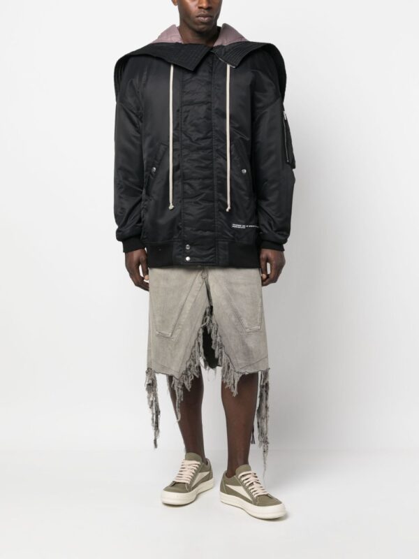 Rick Owens DRKSHDW  logo-patch hooded jacket - Image 2