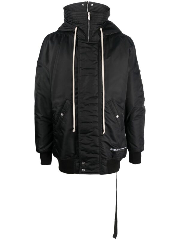 Rick Owens DRKSHDW  logo-patch hooded jacket