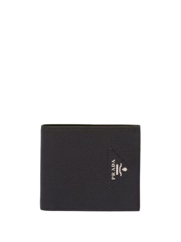 Prada logo-plaque bi-fold wallet