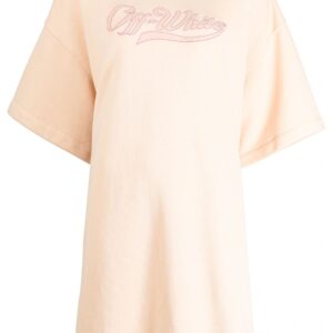 Off-White  Baseball logo-embroidered T-shirt dress