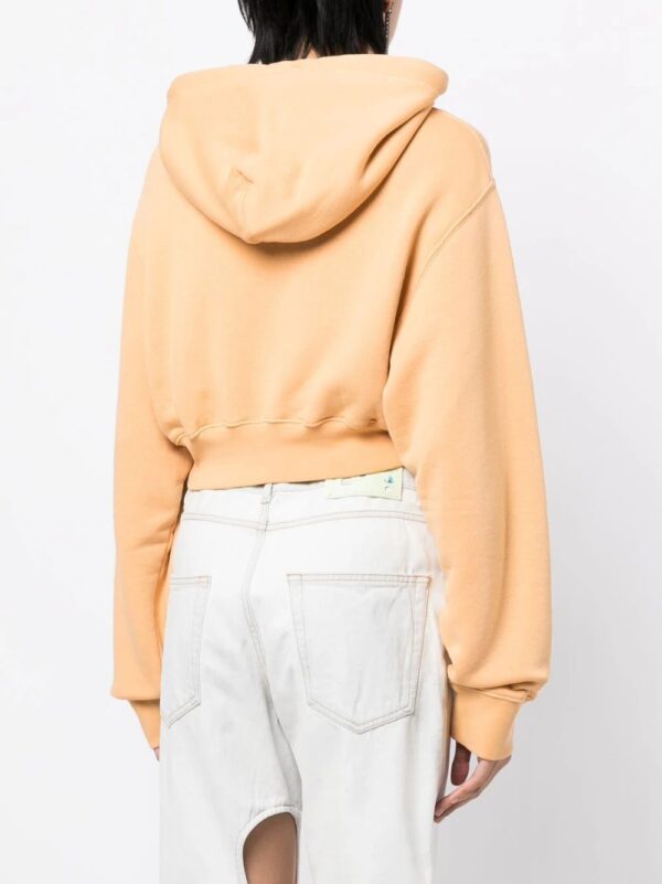 Off-White  logo-print cropped hoodie - Image 4