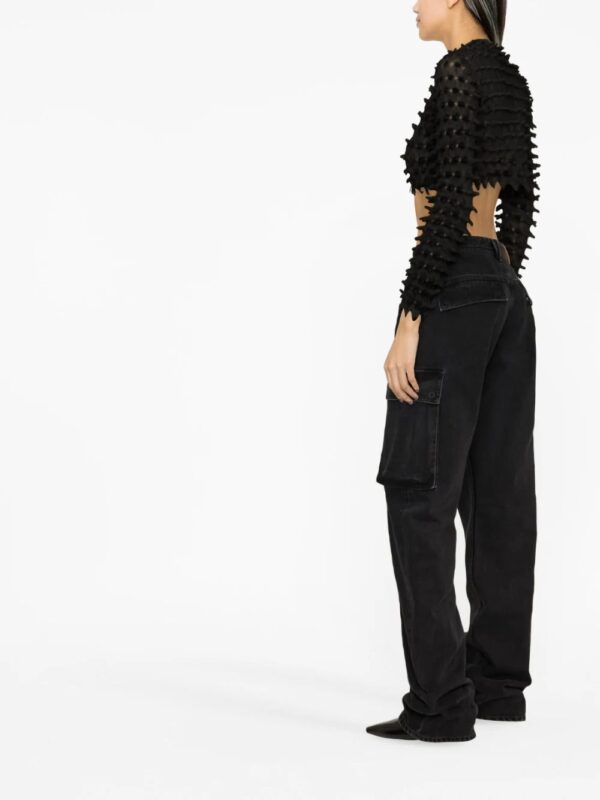 Versace  spike-textured cropped cardigan - Image 4