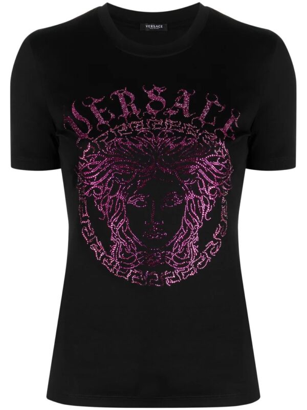 Versace  Crystal Medusa logo cotton T-shirt