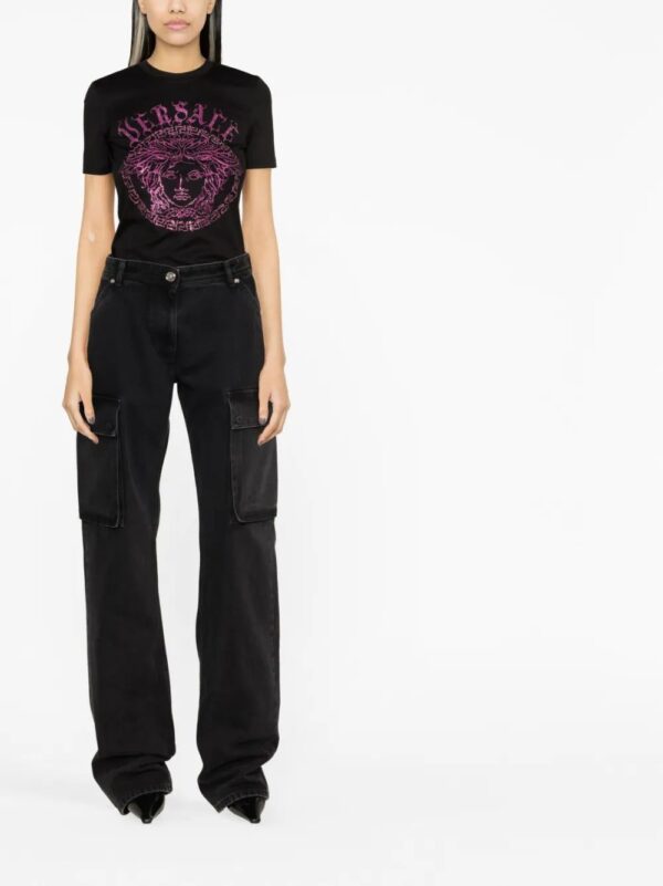 Versace  Crystal Medusa logo cotton T-shirt - Image 2