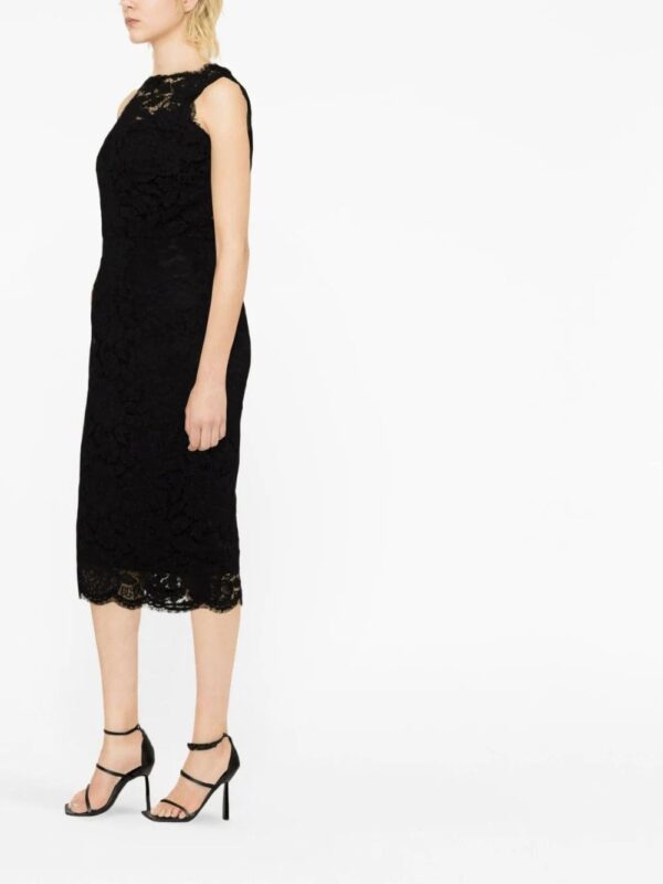 Dolce & Gabbana  lace-overlay fitted sleeveless dress - Image 3
