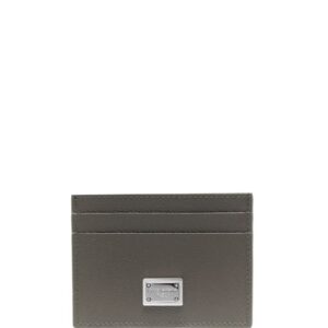 Dolce & Gabbana logo-plaque leather card holder