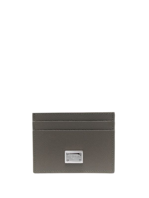 Dolce & Gabbana logo-plaque leather card holder