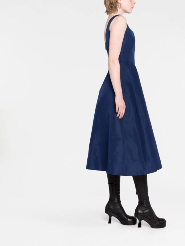 Alexander McQueen  asymmetric draped midi dress - Image 4