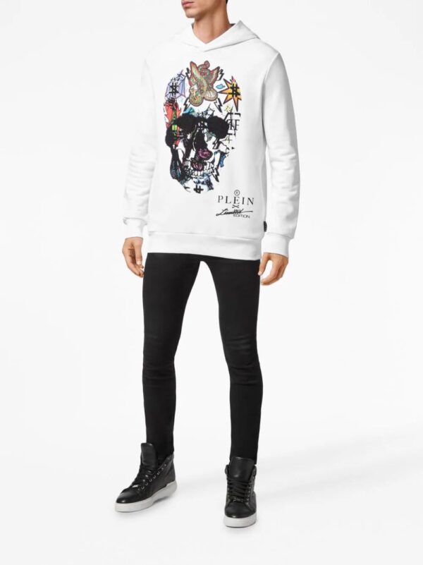 Philipp Plein  crystal-embellished skull hoodie - Image 3