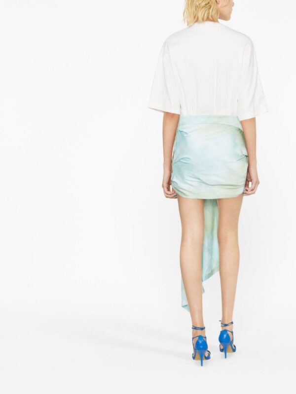 Off-White draped-skirt minidress - Image 4