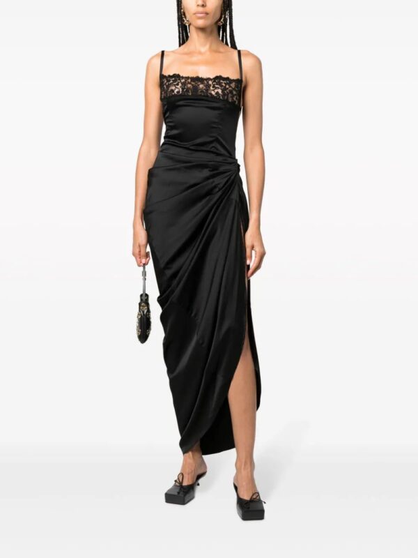 Jacquemus  La Saudade floral-embroidered asymmetric dress - Image 2