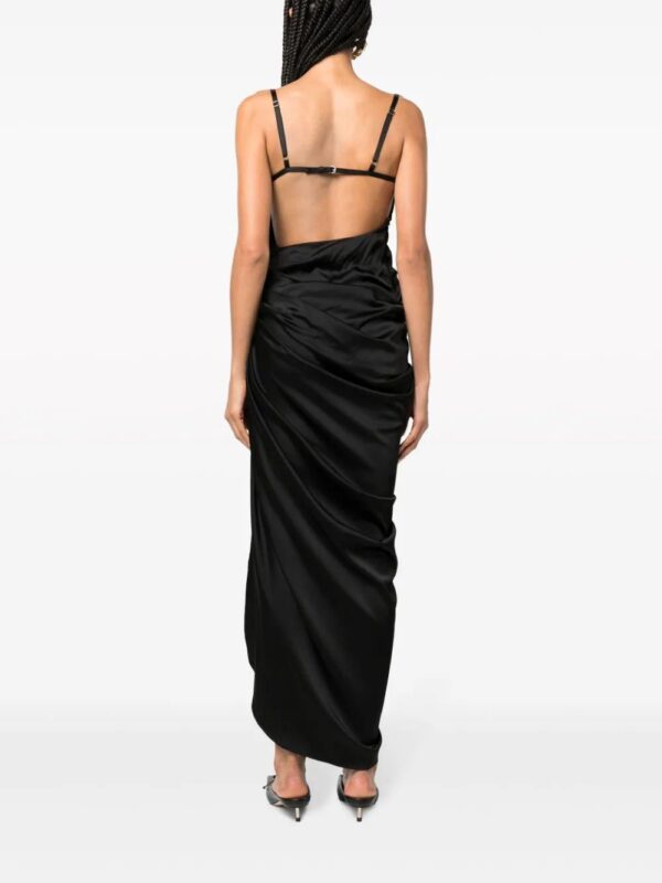 Jacquemus  La Saudade floral-embroidered asymmetric dress - Image 4